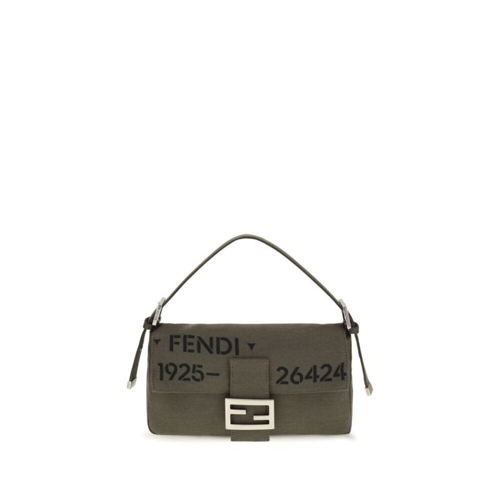 Fendi Women Baguette® 26424 Canvas Shoulder Bag